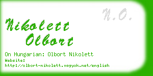 nikolett olbort business card